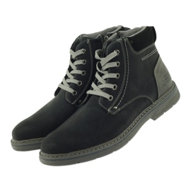 McKey Botas negras con cordones para hombre 288 negro gris 4