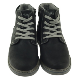 McKey Botas negras con cordones para hombre 288 negro gris 3