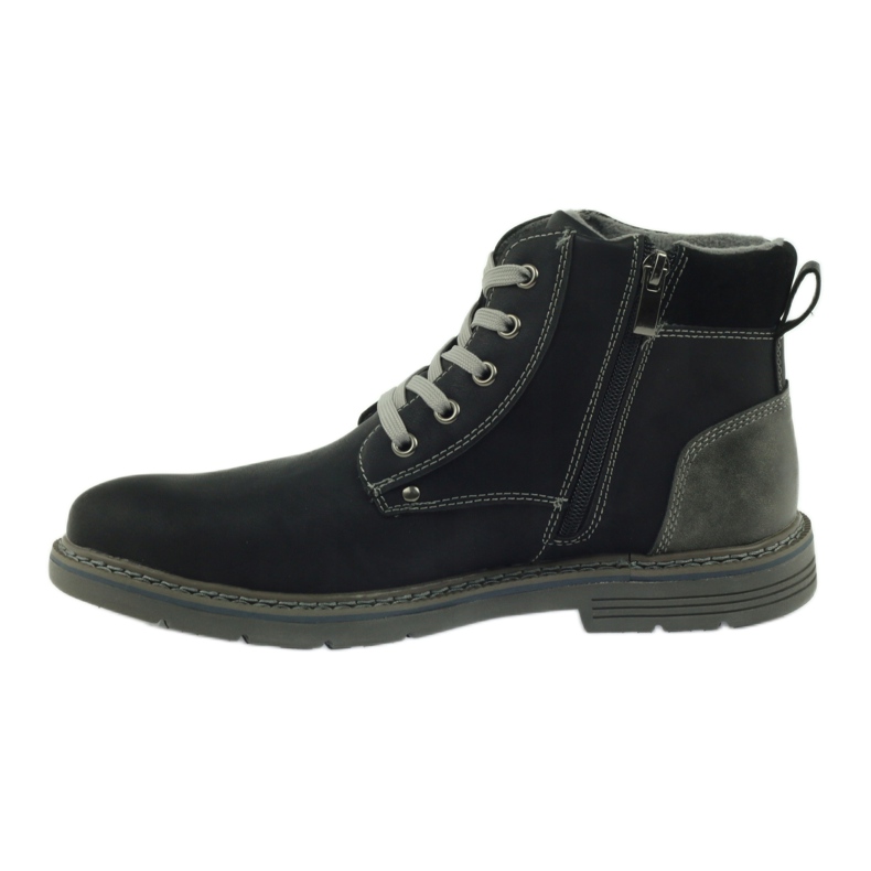 McKey Botas negras con cordones para hombre 288 negro gris 2