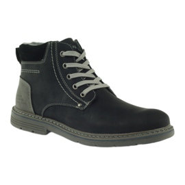 McKey Botas negras con cordones para hombre 288 negro gris 1