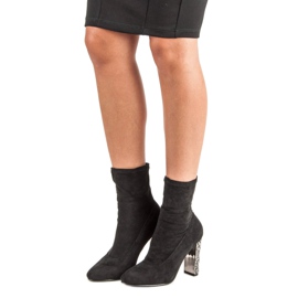 Vices Botas de gamuza elegantes negro 1