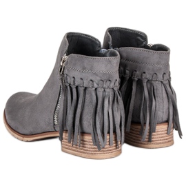 Kayla Botas de ante boho gris 4