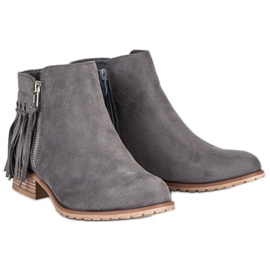 Kayla Botas de ante boho gris 5