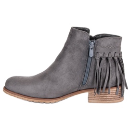 Kayla Botas de ante boho gris 3
