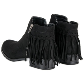 Kayla Botas de ante boho negro 4