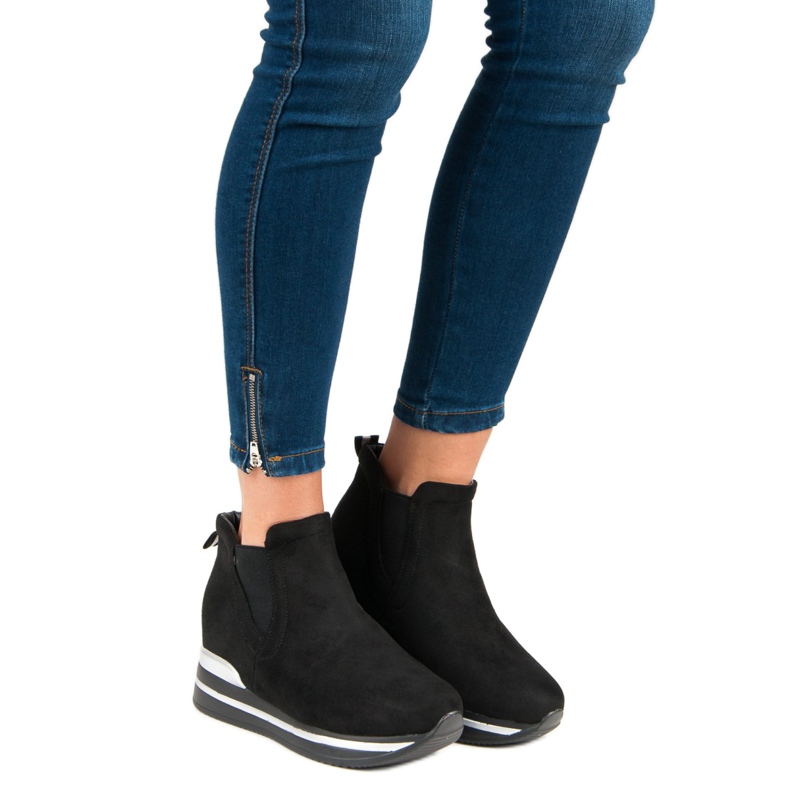 Bestelle Botas de Jodhpur en la plataforma negro 1