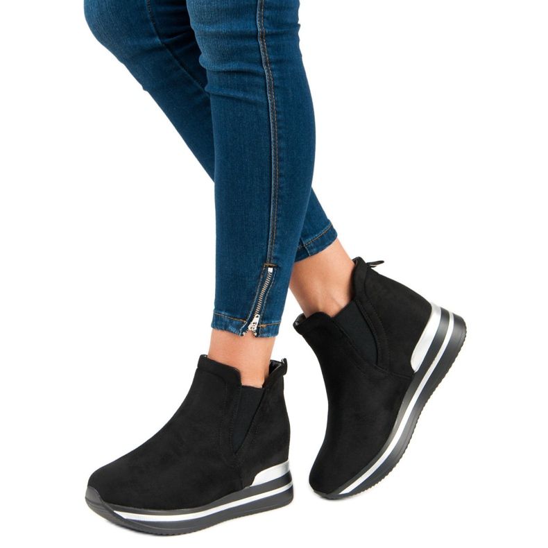 Bestelle Botas de Jodhpur en la plataforma negro 2