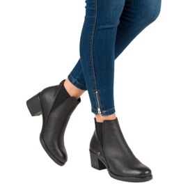 Botines Botines Chelsea en Tacón VINCEZA negro 2