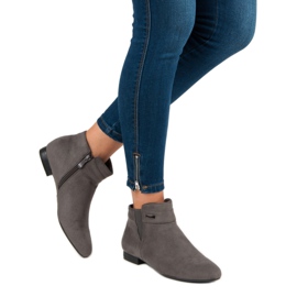 Vinceza Botines planos grises 2