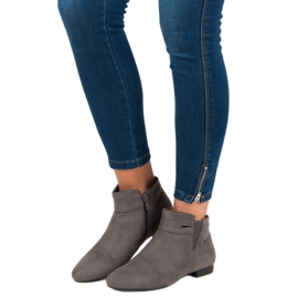 Vinceza Botines planos grises 1