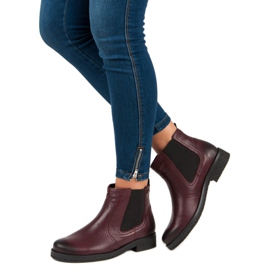 Botines Chelsea granate VINCEZA rojo 2