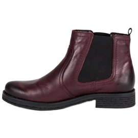 Botines Chelsea granate VINCEZA rojo 3