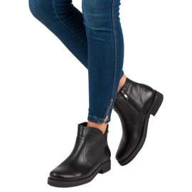 Botas bajas en la cremallera VINCEZA negro 2 Botas bajas en la cremallera VINCEZA negro 2