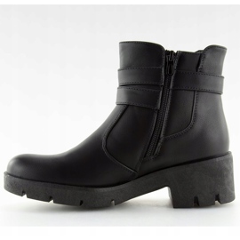 Black HY-54 Botas negras con suela gruesa negro 3