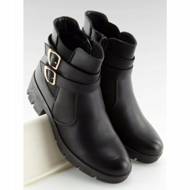 Black HY-54 Botas negras con suela gruesa negro 5