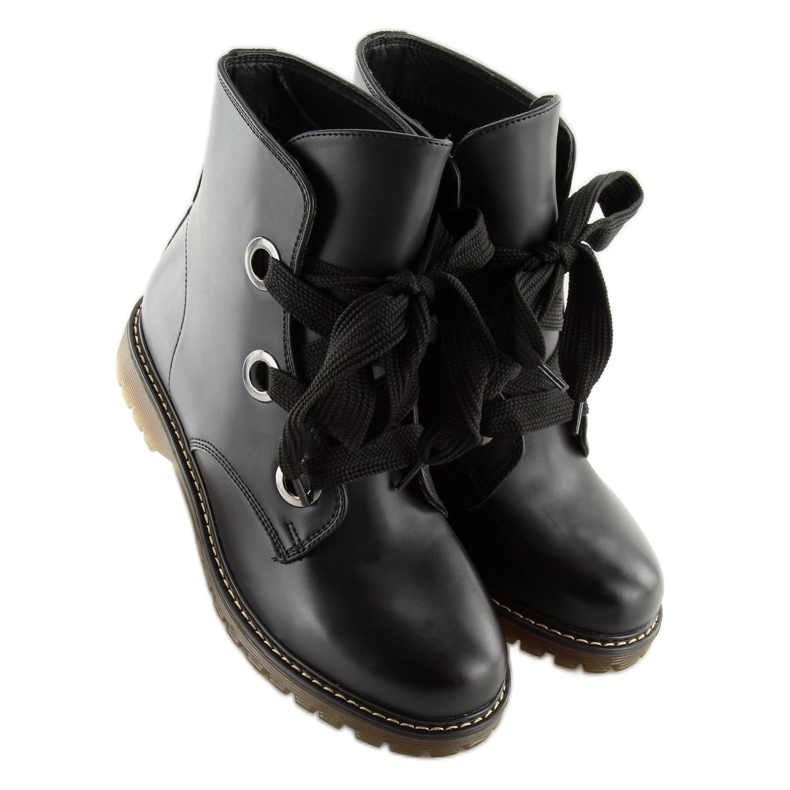 Botas negras con cordones PF276 Black negro 1 Botas negras con cordones PF276 Black negro 1