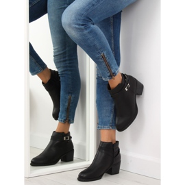 Botas negras de tacón bajo 3757 Black negro 5
