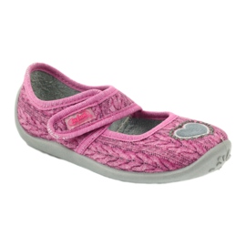 Befado zapatos para niños bailarinas zapatillas 945x325 gris rosa 1