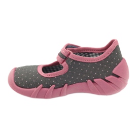 Pantuflas conejo Befado 109p168 gris rosa 2