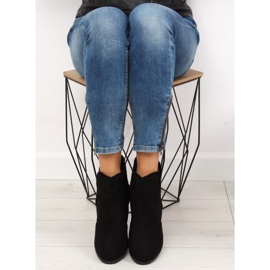 Botines tacón con volante m269p Negro 1