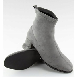 Gris Botas de tacón bajo F184 Gris 4