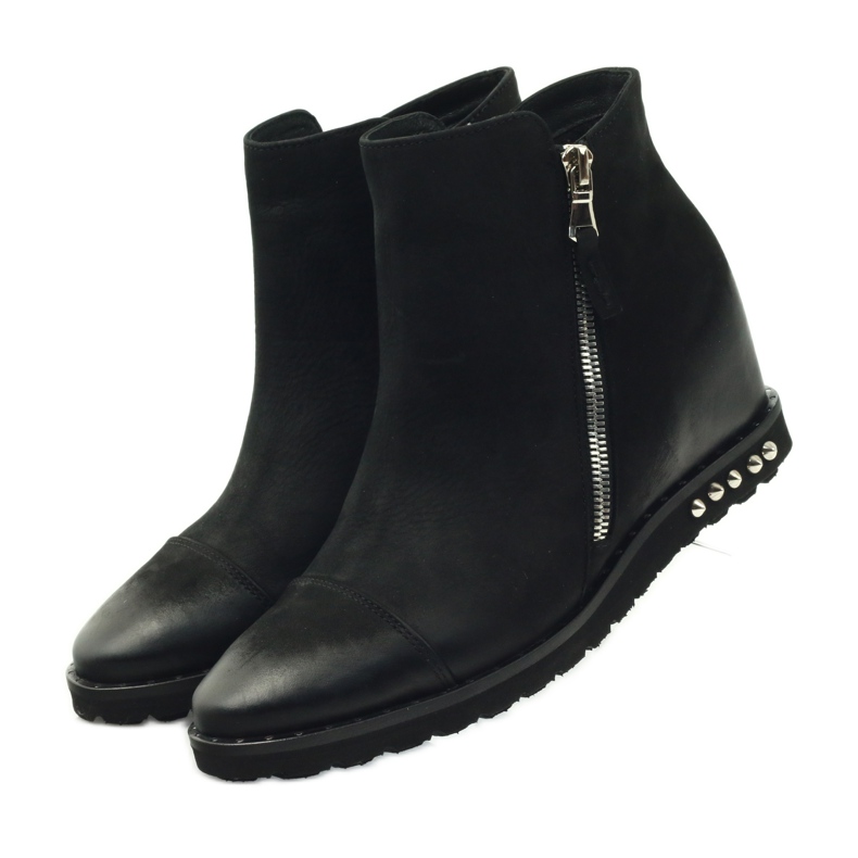 Bota cuña negra Edeo 3137 negro 3