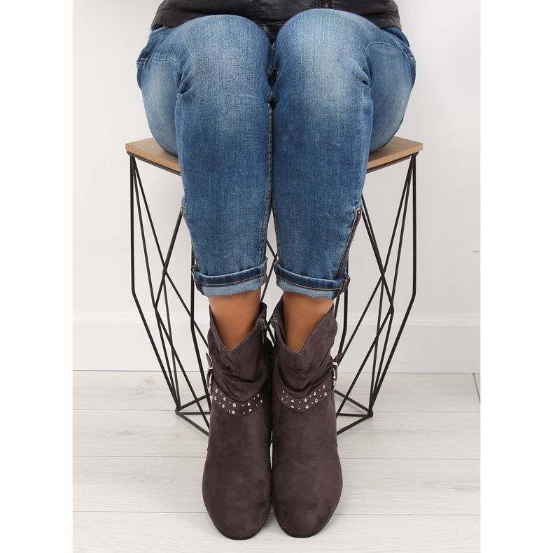 Cinturón fajín con tachuelas grises PE103 Grey 1