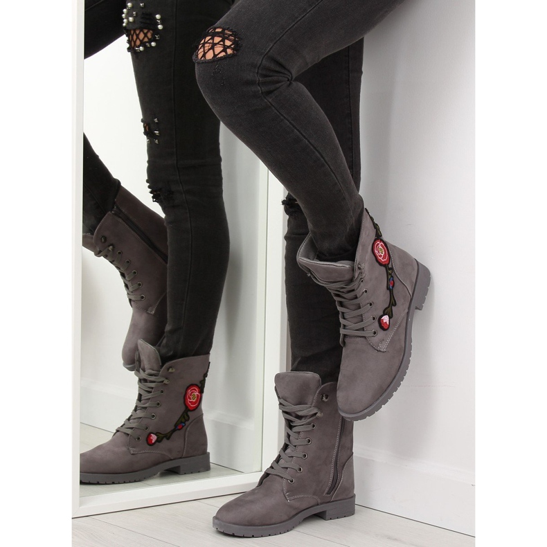 Trabajadores con bordado gris gris AB-9 1