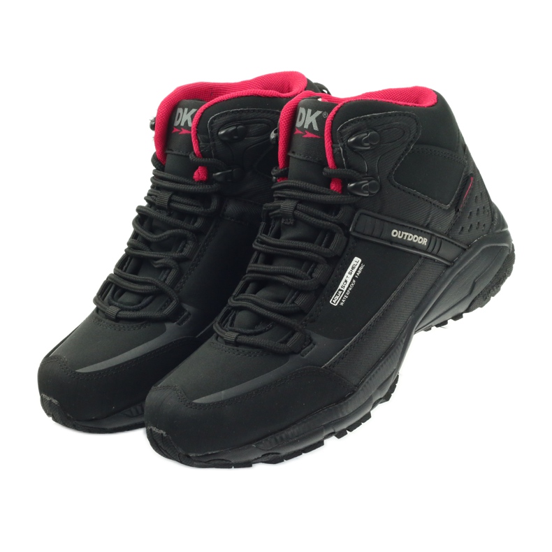 Zapatos de trekking softshell negros DK 1751 rojo 4