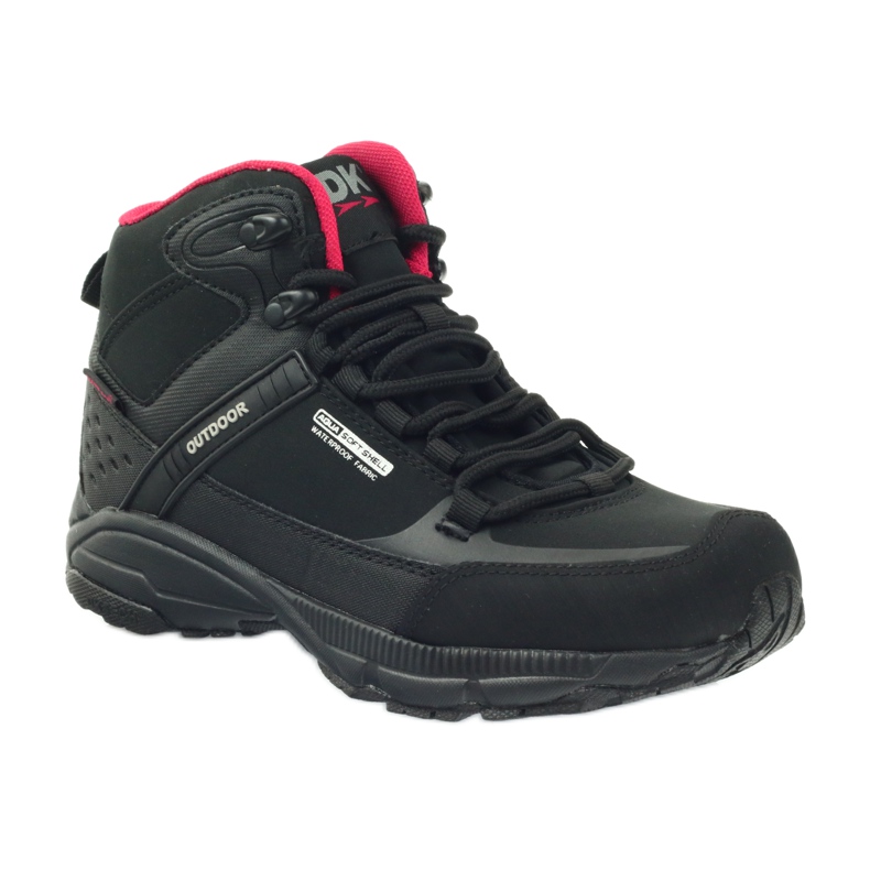 Zapatos de trekking softshell negros DK 1751 rojo 1