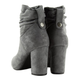 Gris Botas grises de tacón ancho NC781 Gris 2