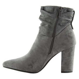 Gris Botas grises de tacón ancho NC781 Gris 6