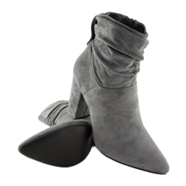 Gris Botas grises de tacón ancho NC781 Gris 8