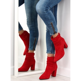 Rojo Botas de tacón ancho NC781 Rojo 1