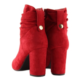 Rojo Botas de tacón ancho NC781 Rojo 3