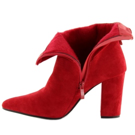 Rojo Botas de tacón ancho NC781 Rojo 4