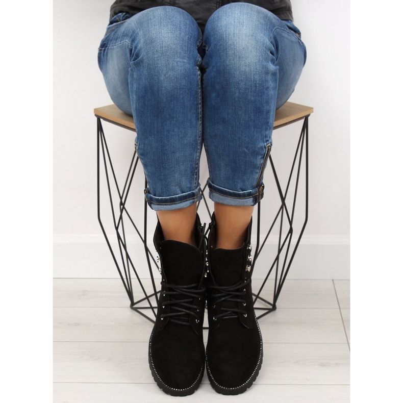 Trabajadores de ante negro NC698 Negro 2