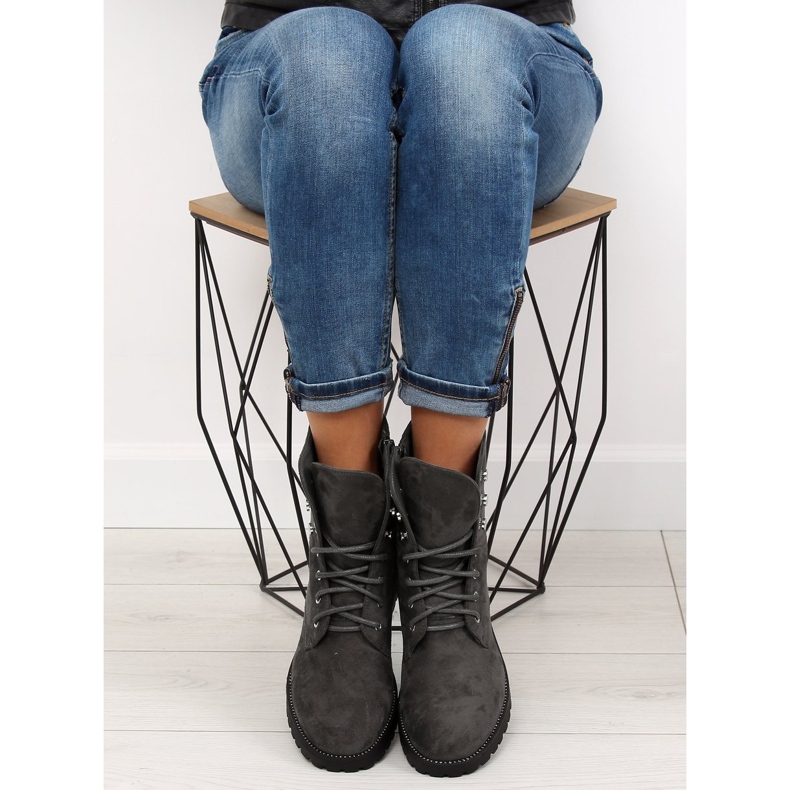 Trabajadores de gamuza gris NC698 Gris 2