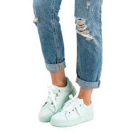 Zapatillas de gamuza verde menta 1