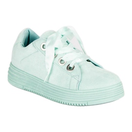 Zapatillas de gamuza verde menta 3