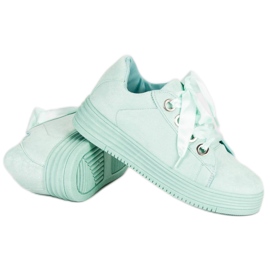 Zapatillas de gamuza verde menta 5