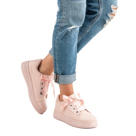 Zapatillas de ante rosa rosado 2
