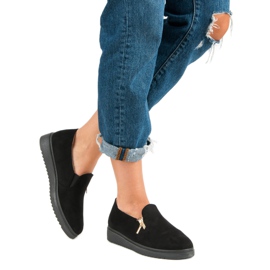 Zapatillas de gamuza negro 5