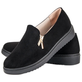 Zapatillas de gamuza negro 2