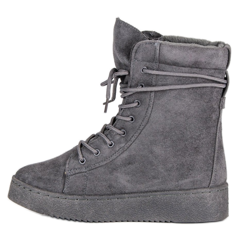 Bello Star Botas de nieve de gamuza gris 1