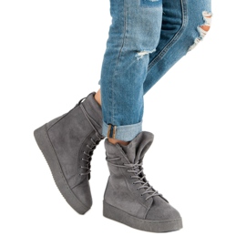 Bello Star Botas de nieve de gamuza gris 4