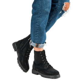 Seastar Botas de trabajadores de moda negro 6