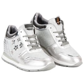 Zapatillas plateadas, zapatillas gris 3