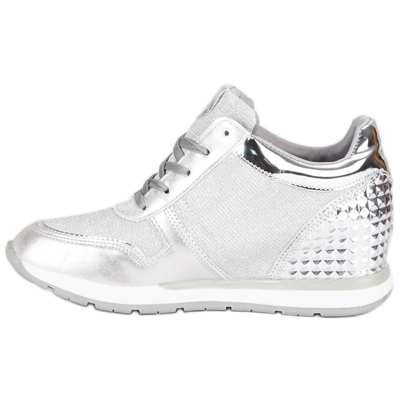 Zapatillas plateadas, zapatillas gris 1