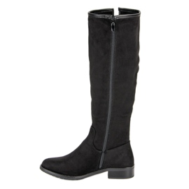 Super Me Botas de gamuza clásicas negro 3